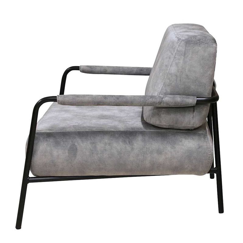 Pure Sinclair Velvet Chair - Steel Grey / Black Legs image number 3